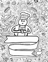 Chef Coloring Page sketch template