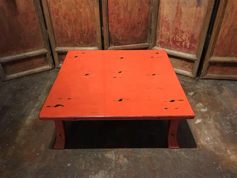 Early 20th Century Japanese Taisho Period Negoro Lacquer Low Table at 1stDibs