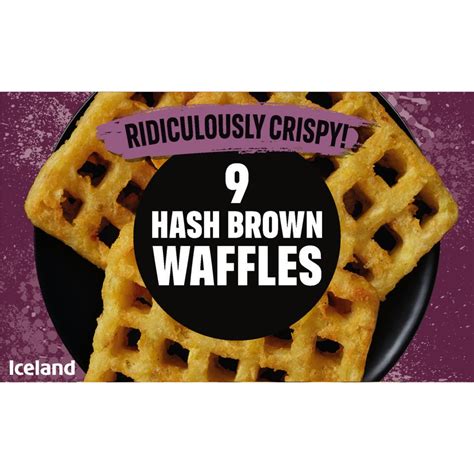 Iceland 9 Hash Brown Waffles 504g | Potato Waffles | Iceland Foods