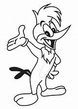 Woody Woodpecker Coloring Page sketch template