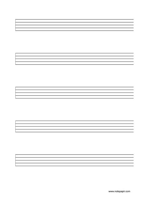 Free Printable Music Staff Paper