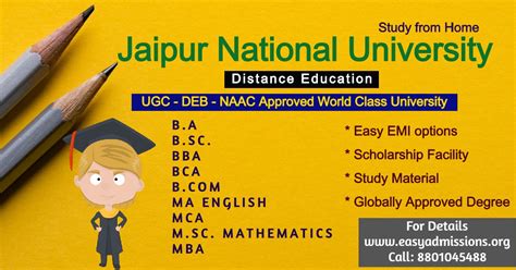 Jaipur National University, Distance Education | BCom, MBA, BBA