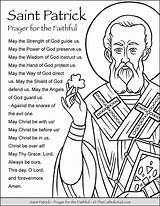 Saint Patrick Prayer Coloring Page sketch template