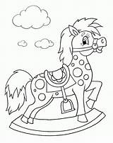 Printable Rocking Horse Coloring Page  Free Pages sketch template