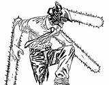 Chainsaw Man coloring Pages  ColoringLib sketch template