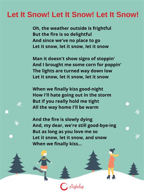 Let It Snow! Let It Snow! Let It Snow! Lyrics- A Winter Romance | Dean ...