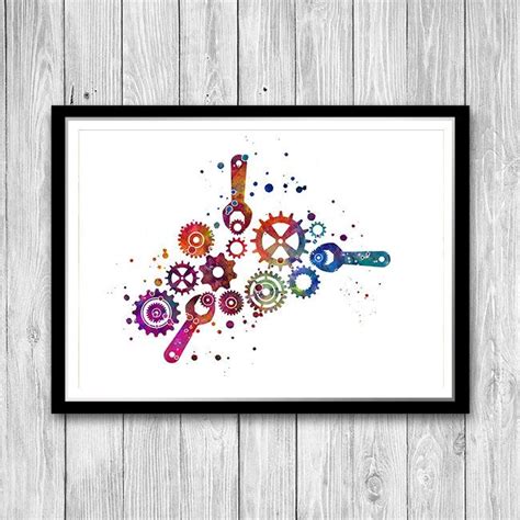 Mechanical Engineering Art Print, Mechanical Engineer Gift, Office ...