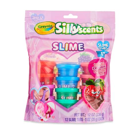 Crayola Silly Scents Slime 12pk 1oz Tubs Assorted Colors - Walmart.com