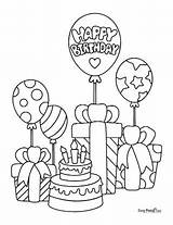 Happy Birthday Coloring Pages – 30 Printable  Easy sketch template
