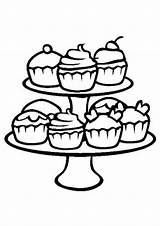 Cupcakes Printable Coloring Pages sketch template