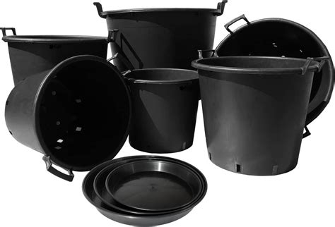 50 Litre Plastic Plant Pots (Heavy Duty with handles) Pack of 5 (a975) : Amazon.co.uk: Garden