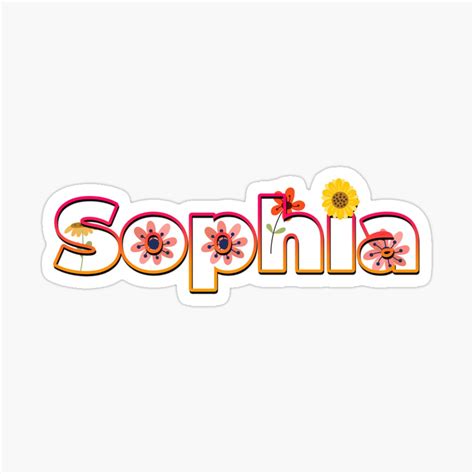 Sophia name decorated with Floral symbols by Dimy13 | Redbubble in 2021 | Sophia name, Beautiful ...