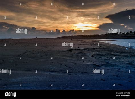 Beach at the time of Sunset Stock Photo - Alamy