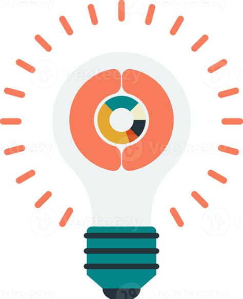 light bulb and brain illustration in minimal style 13399474 PNG