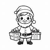 Merry Christmas Coloring Page Line Art Design  sketch template