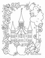 LDS Temple Coloring Church Of Jesus Christ Book  sketch template
