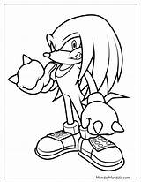 Free Printable Knuckles Coloring Pages sketch template