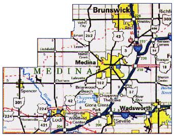 Medina County Ohio Maps and OHGenWeb Links