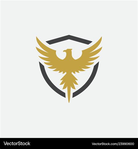 Eagle shield logo Royalty Free Vector Image - VectorStock