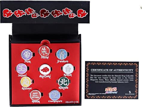 Naruto Shippuden Akatsuki Ten Clans Collectors Rings Set : Amazon.ca: Toys & Games