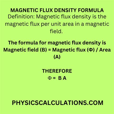 Magnetic Flux Density Formula, Definition, Unit, Calculations