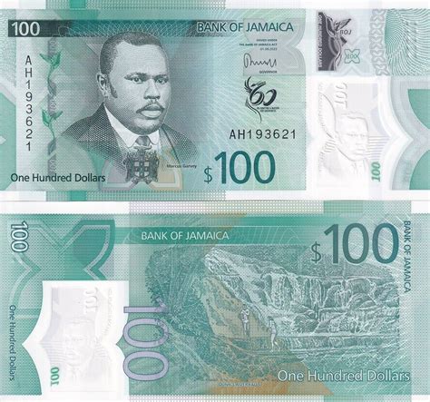 Jamaica 100 Dollars 2022 / 2023 P 97 NEW Polymer UNC – Noteshobby