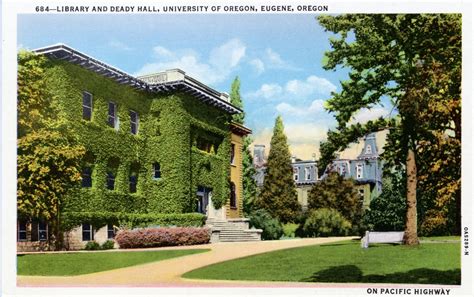 Library Postcards: Library, University of Oregon, Eugene, Oregon