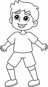 Happy Boy Isolated Coloring Page For Kids 23093759 Vector Art At Vecteezy sketch template