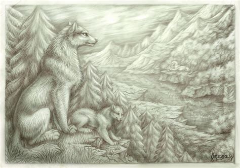 Wolves in the forest by OmegaLioness on DeviantArt