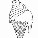 Ice Cream Cone Coloring Page · Creative Fabrica sketch template
