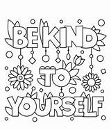 Be Kind To One Another Coloring Page Pages sketch template