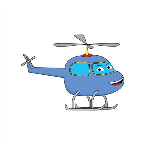 helicopter cartoon design illustration. cute air transportation icon ...