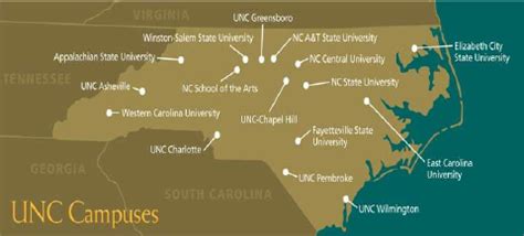 Universities In North Carolina Map - Lucia Rivalee