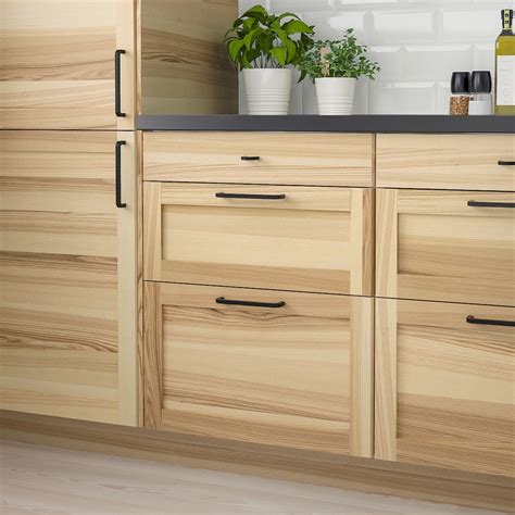 TORHAMN Drawer front - natural ash - IKEA | Natural wood kitchen cabinets, Natural wood kitchen ...