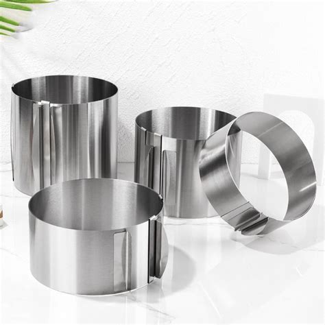 Cake Ring Mold Stainless Steel Adjustable Pastry Baking Mold Tool 16 ...