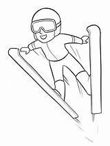 Ski Jumping Coloring Pages Printable Pdf  Coloringfoldercom sketch template