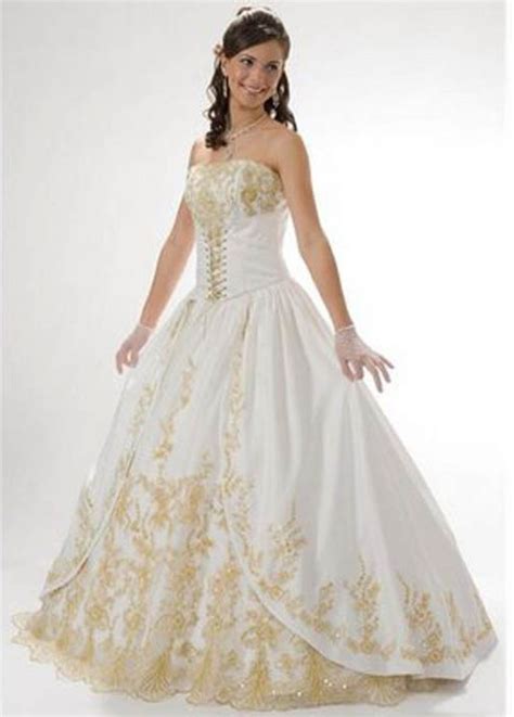Wedding Dresses White And Gold - bestweddingdresses