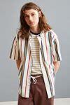 UO '90s Stripe Short Sleeve Button-Down Shirt | Urban Outfitters