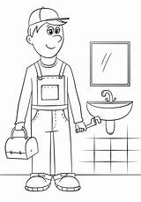 Young Plumber Coloring Page  Free Printable Pages For Kids sketch template