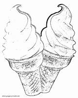 Printable Ice Cream Cone Coloring Pages sketch template