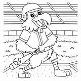 Premium Vector  Baseball Batter Mascot Coloring Page For Kids sketch template