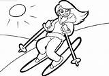Skiing Coloring Pages Printable sketch template