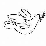 Bird Peace Dove Flying Coloring Page Cartoon Illustration Stock  sketch template