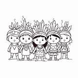 Indios Wayuu Indiani Indiano Coloriage Indigenas Dibujar Indio Indien  sketch template