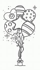Birthday Balloon Coloring Pages sketch template
