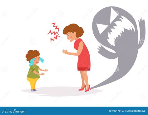 Teen Yells At Parents Isolated Shouting Angry Boy Vector Illustration ...