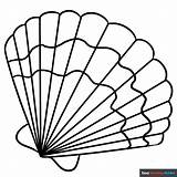 Seashell Coloring Page  Easy Drawing Guides sketch template