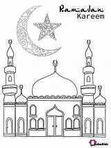 Ramadan Kareem mosque Crescent And Star coloring Page  BubaKidscom sketch template
