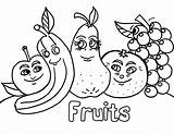 Fruits And Vegetables Coloring Page sketch template
