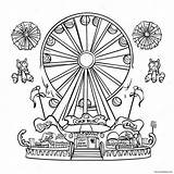 Colorful County Fair Rides Coloring Page 45684 36127 sketch template